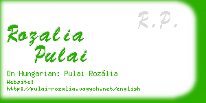 rozalia pulai business card